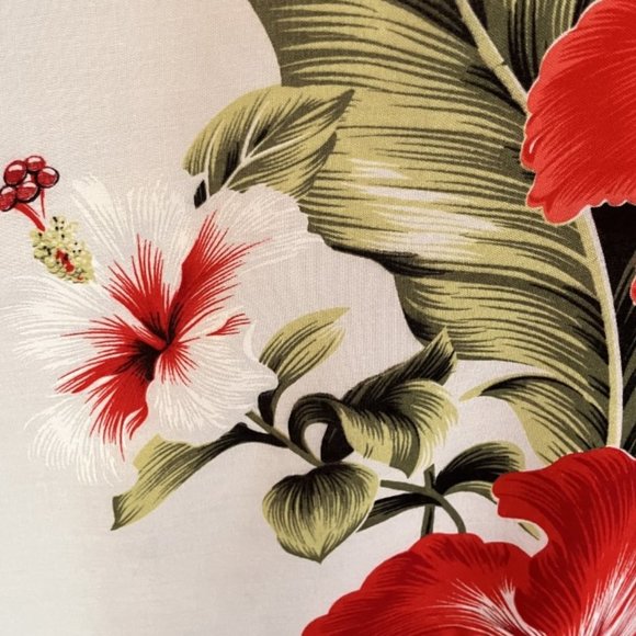 Coco Beach Hawaii - Hibiscus Flower Print Large Shawl/Scarf -Very Large - Picture 4 of 13